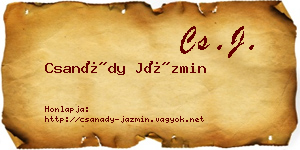 Csanády Jázmin névjegykártya